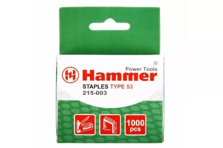 Скобы для степлера HAMMER 215-003 14мм, тип 53, 1000 шт. купить в Магнитогорске