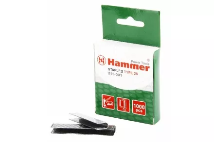 Скобы для степлера HAMMER 215-001 12мм, тип 28, 1000 шт. купить в Магнитогорске