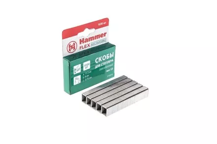 Скобы для степлера HAMMER 215-013 8мм, тип 53, 1000 шт. купить в Магнитогорске