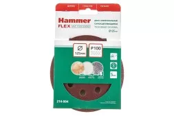 Круг шлиф. самосцепляющийся HAMMER 125мм P100 8отв.