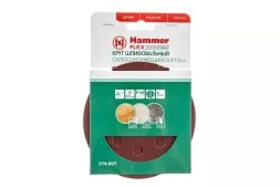 Круг шлиф. самосцепляющийся HAMMER 125мм P180 8отв.