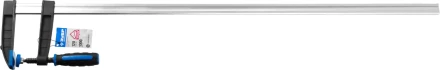 Струбцина ЗУБР &quot;ПРОФЕССИОНАЛ&quot;, тип &quot;F&quot;, двухкомпонентная ручка, стальная закаленная рейка, 120х1000мм 32155-120-1000 купить в Магнитогорске