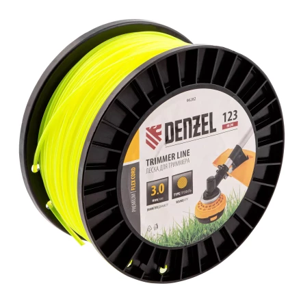 Леска для триммера круглая Denzel, 3,0мм х 123м, на DIN катушке FLEX CORD, 96282 купить в Магнитогорске