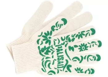 Перчатки садовые х/б, ПВХ узор &quot;летний сад&quot;, 10 класс, PALISAD Россия 67771 купить в Магнитогорске