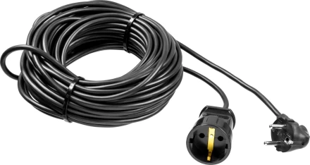 Удлинитель-шнур &quot;ПВС 307-Ш&quot;, 20 м, 2500 Вт, 1 гнездо, ПВС 3х0,75 мм2, ЗУБР 55022-20 купить в Магнитогорске