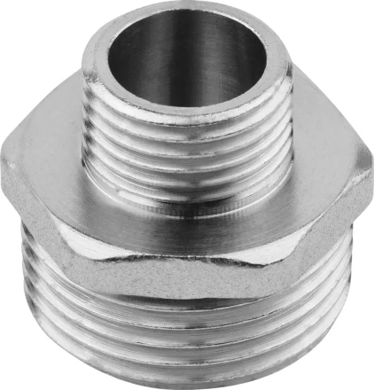 Бочонок ЗУБР &quot;ЭКСПЕРТ&quot; переходной, никелированная латунь, 1/2&quot;-3/4&quot; 51241-1/2-3/4 купить в Магнитогорске