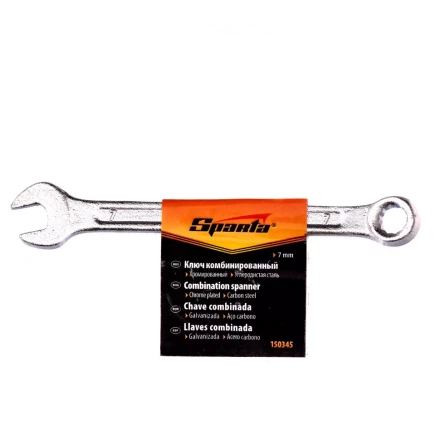 Ключ комбинированный 7 мм хромированный Sparta 150345 купить в Магнитогорске