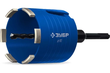 ЗУБР АСК d 82 мм (М16, рабочая глубина 75 мм, лазерная сварка), алмазная сегментная коронка для подрозетников, Профессионал (29875-82) купить в Магнитогорске