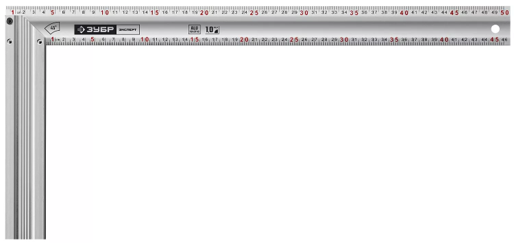 ЗУБР 500 мм, жесткий столярный угольник, Профессионал (34392-50) купить в Магнитогорске