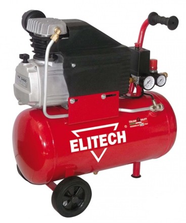 Компрессор масляный поршневой прямой привод Elitech МК 2400/24 СМ2 5К купить в Магнитогорске