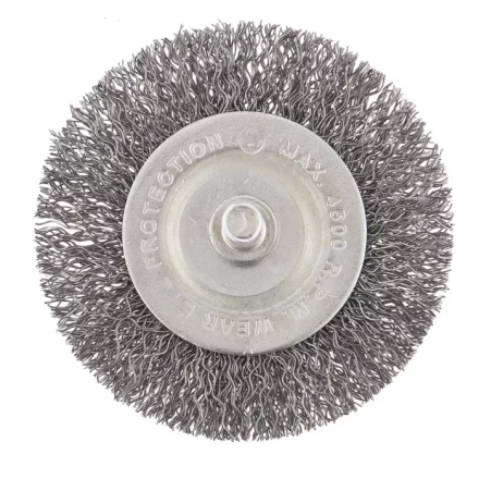 Щетка для дрели 60 мм плоская со шпилькой витая проволока  СИБРТЕХ 744467 купить в Магнитогорске