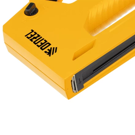 Степлер мебельный Denzel 40214, алюминиевый корпус, тип 53, 6-14 мм, тип 300, 15 мм, тип 500, 15 мм купить в Магнитогорске