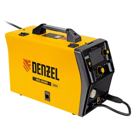 Аппарат инвертор. полуавтомат. cварки Denzel IMIG-205SDR, 200 А, ПВ 60%, катушка 5 кг купить в Магнитогорске