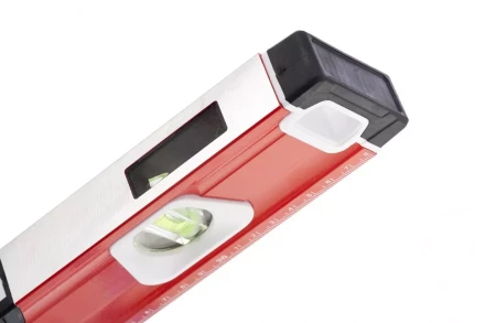 Уровень алюминиевый магнитный 2000 мм с зеркальным глазком MATRIX 2 компонентные рукоятки артикул 34736 купить в Магнитогорске