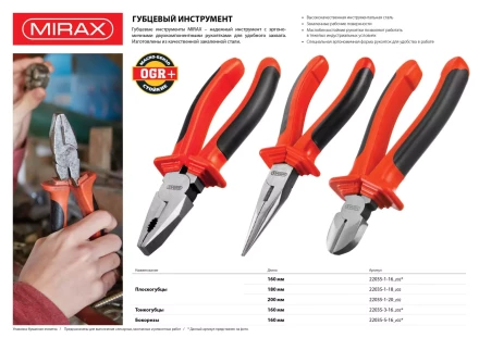 Плоскогубцы MIRAX, 160мм 22035-1-16_z02 купить в Магнитогорске