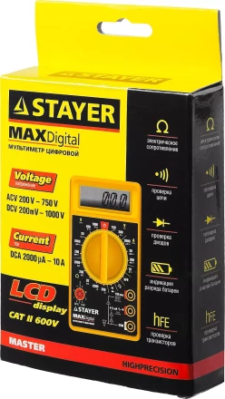 Мультиметр STAYER "MASTER" MAXDigital цифровой 45306 купить в Магнитогорске