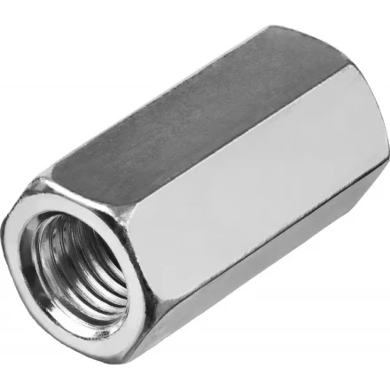 Гайка DIN 6334 переходная, M6, 5 шт, оцинкованная, ЗУБР 303756-06 купить в Магнитогорске