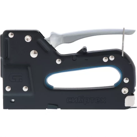 Степлер мебельный металлический регулируемый тип скобы 53, 4-14 мм СИБРТЕХ 40101 купить в Магнитогорске