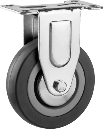 Колеса неповоротные из литой резины с полипропиленовым диском серия МАСТЕР купить в Магнитогорске