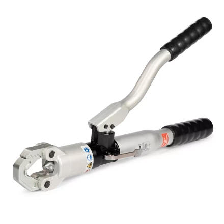 Пресс гидравлический ручной безматричный КВТ ПГРс-240 БМА из алюминиевого сплава с механизмом АСД для опрессовки наконечников до 240 мм2 (101937) купить в Магнитогорске