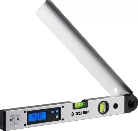 ЗУБР 400 мм, 0 - 230°, ±0,5°, угломер электронный, Профессионал (34288) купить в Магнитогорске