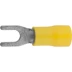 Наконечник СВЕТОЗАР для кабеля, изолированный, с вилкой, желтый, вн. d 4,3мм, под болт 8мм, провод 4-6мм2, 48А, 10шт 49420-60 купить в Магнитогорске