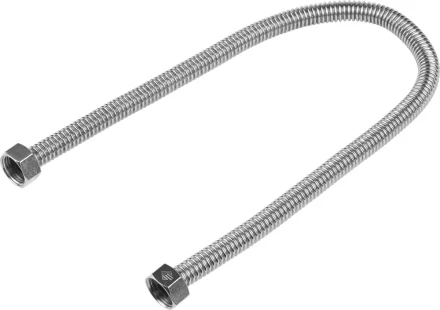 Подводка ЗУБР &quot;ЭКСПЕРТ&quot; сильфонная из нержавеющей стали, для воды, г/г (гайка-гайка), 1/2&quot;, 0,5м 51011-G/G-050 купить в Магнитогорске