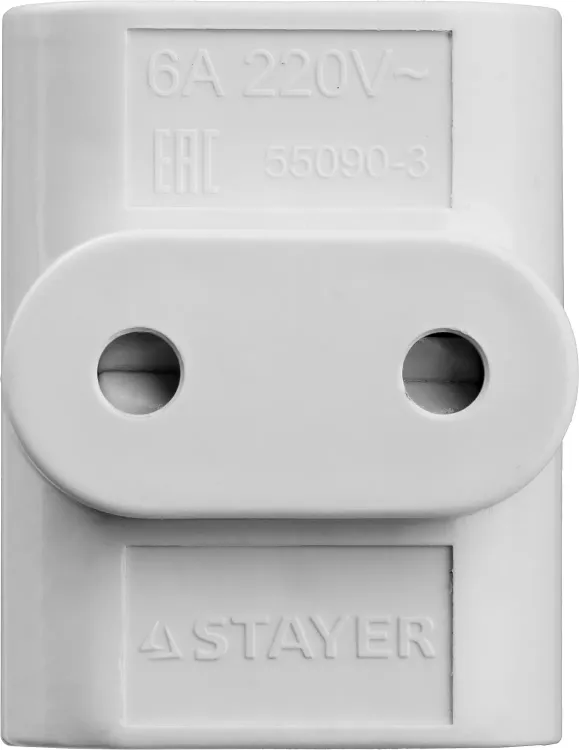 Разветвитель электрический MAXElectro, STAYER 55090-3, 3 гнезда, 6А/220В 55090-3 купить в Магнитогорске