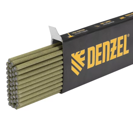 Электроды Denzel DER-46 Goldline, диам. 3 мм, 1 кг, рутил-целлюлозное покрытие, 97500 купить в Магнитогорске