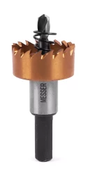 HSS-TiN коронка MESSER 26мм с центр. сверлом и толкающей пружиной для лист. материала до 2 мм ц/х