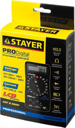 Мультиметр STAYER &quot;PROFESSIONAL&quot; PRODigital цифровой 45310 купить в Магнитогорске