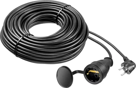 Удлинитель-шнур &quot;ПВС 315-Ш&quot;, 30 м, 3500 Вт, 1 гнездо, IP44, ПВС 3х1,5 мм2, ЗУБР 55020-30 купить в Магнитогорске