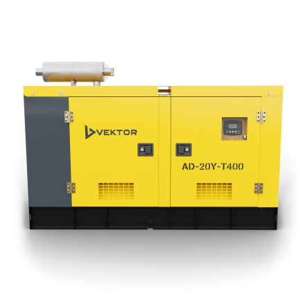 Дизельный генератор Vektor AD-20Y-T400 в шумозащитном кожухе с АВР купить в Магнитогорске