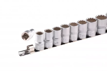 Набор торцевых головок 1/2 двенадцатигранные CrV 10 шт 10-24 мм Stels 13638 купить в Магнитогорске
