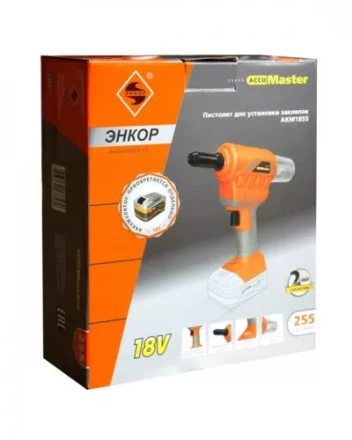 Пистолет для установки заклепок аккумуляторный АКМ1855 49255 купить в Магнитогорске
