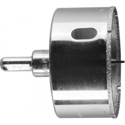 Коронка ЗУБР алмазная в сборе по кафелю, керамике с центрирующим сверлом и имбусовым ключом, зерно 60, 60мм 29850-60 купить в Магнитогорске