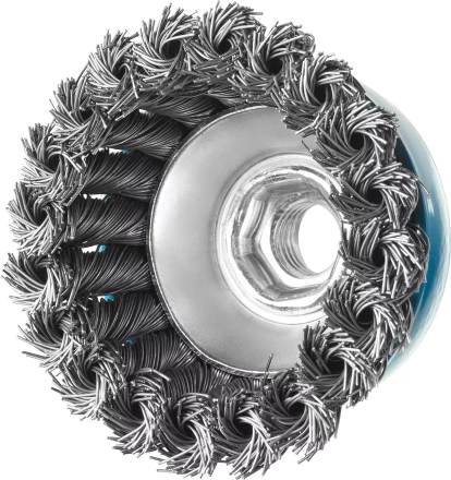 ЗУБР &quot;ПРОФЕССИОНАЛ&quot;. Щетка чашечная для УШМ, плетеные пучки стальной проволоки 0,5мм, 80ммхМ14 35275-080_z02 купить в Магнитогорске