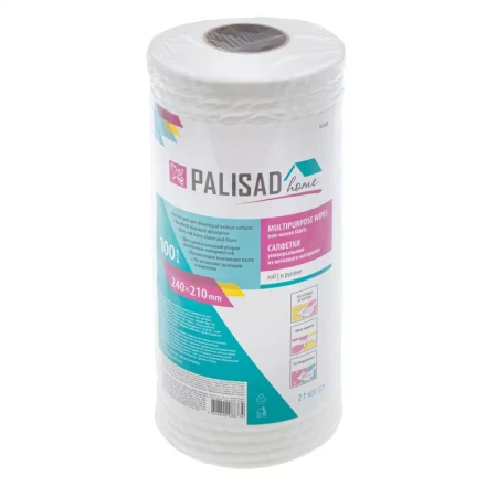 Салфетки универсальные из нетканого материала в рулоне Home Palisad 923385, 240 x 210 мм, 100 шт купить в Магнитогорске