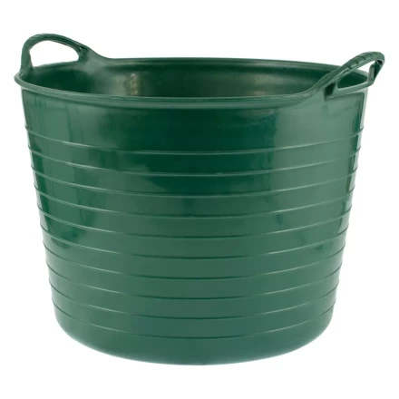 Ведро гибкое сверхпрочное, 28 л, зеленое, Россия, Сибртех 67512 купить в Магнитогорске