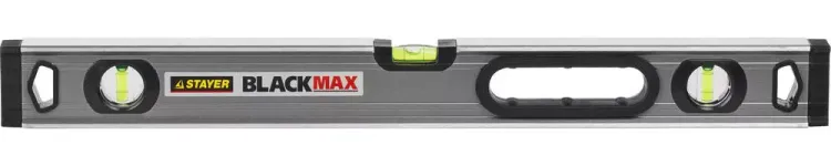 Уровень STAYER "PROFESSIONAL" "BlackMax" коробчатый усиленный с ручками, утолщенный особопроч профиль, 0,5мм/м, 3 ампулы, 60см 3475-060 купить в Магнитогорске