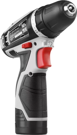 Дрель-шуруповерт ЗУБР &quot;МАСТЕР&quot;, Литий-ион, 2 скорости, реверс, 12В, 1.5 А/ч, 10 мм, 0-360 / 0-1400 об/мин, 2 АКБ, БЗУ, блокировка шпинделя ДА-12-2-Ли КНМ1 купить в Магнитогорске