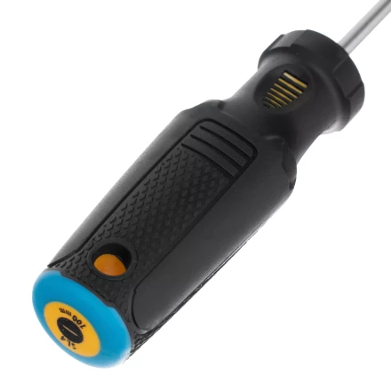 Отвертка SL4х100 мм, CrV, трехкомпонентная рукоятка Denzel 12192 купить в Магнитогорске