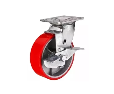 Колесо большегрузное поворотное SCpb 931 75 мм полиуретановое с тормозом (N) 1027135 купить в Магнитогорске