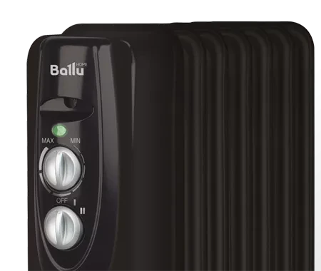 Маслянный радиатор обогреватель электрический BALLU Classic black BOH/CL-07BRN 1500 купить в Магнитогорске
