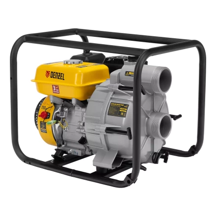 Мотопомпа бензиновая для грязной воды Denzel PX-80D7 99206, 7 л.с., 3&quot;, 1300 л/мин, глуб 8 м,напор 30 м купить в Магнитогорске