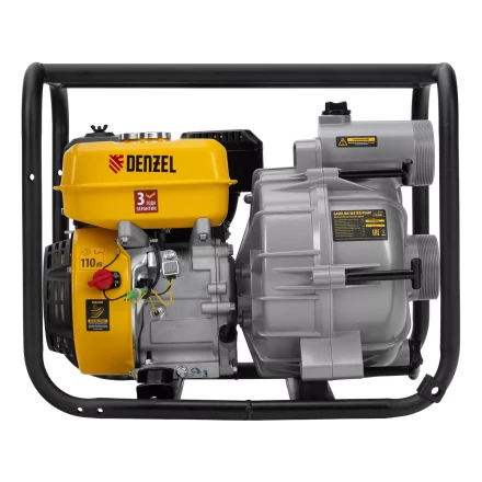 Мотопомпа бензиновая для грязной воды Denzel PX-80D7 99206, 7 л.с., 3&quot;, 1300 л/мин, глуб 8 м,напор 30 м купить в Магнитогорске