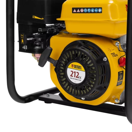 Мотопомпа бензиновая для грязной воды Denzel PX-80D7 99206, 7 л.с., 3&quot;, 1300 л/мин, глуб 8 м,напор 30 м купить в Магнитогорске