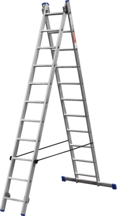 Лестница ЗУБР универсальная, двухсекционная со стабилизатором, 11 ступеней 38821-11 купить в Магнитогорске