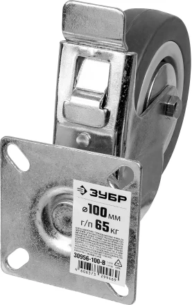 Колеса поворотные с тормозом из литой резины с полипропиленовым диском серия МАСТЕР купить в Магнитогорске