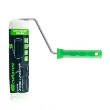 Валик &quot;Работы с древесиной&quot; 250 мм ворс 12 мм D 48 мм D ручки 8 мм микроволокно Сибртех 80183 купить в Магнитогорске